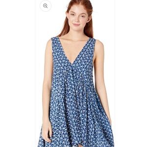 RIP CURL Women's Ocean Tribe Mini Dress Blue White Small